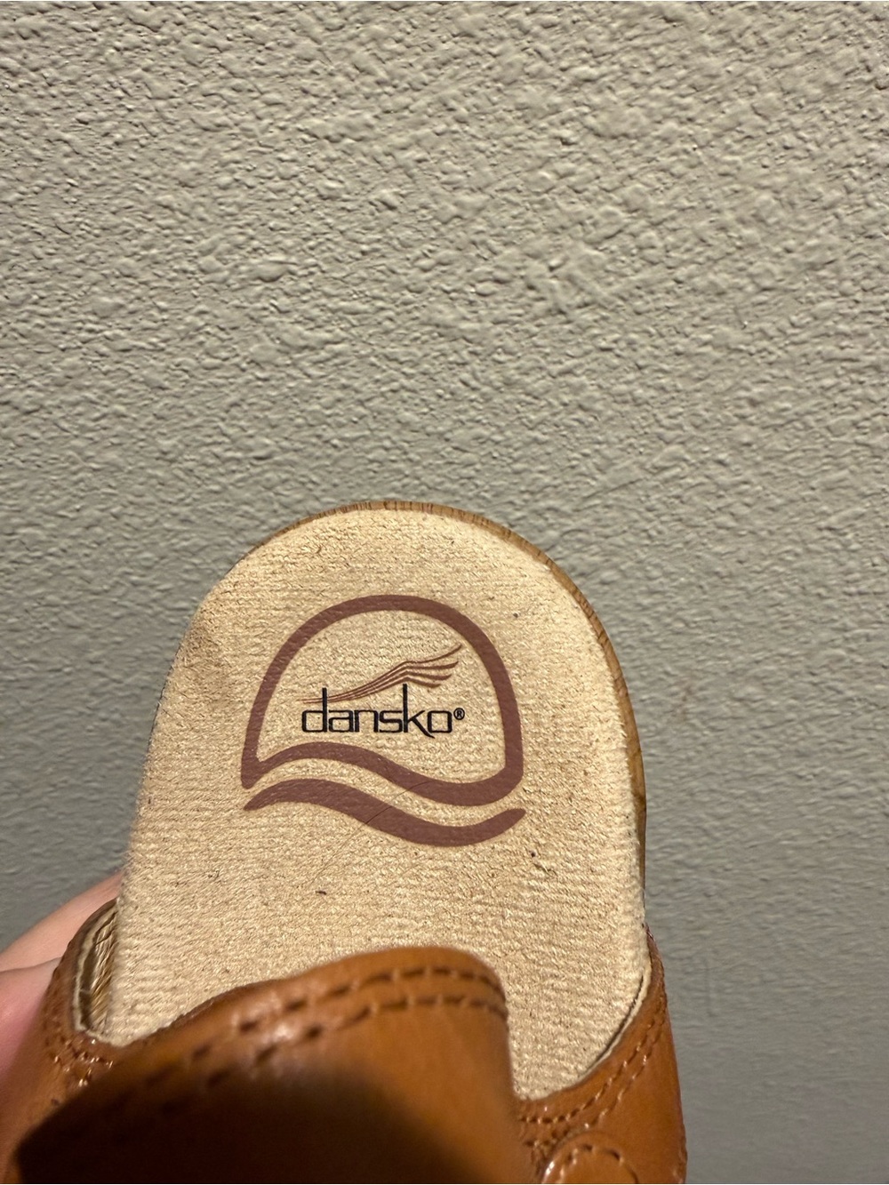 Dansko Season Camel Tan Leather Sandal Size 41 US 10.5-11 Hook & Loop Strap - Picture 9 of 11